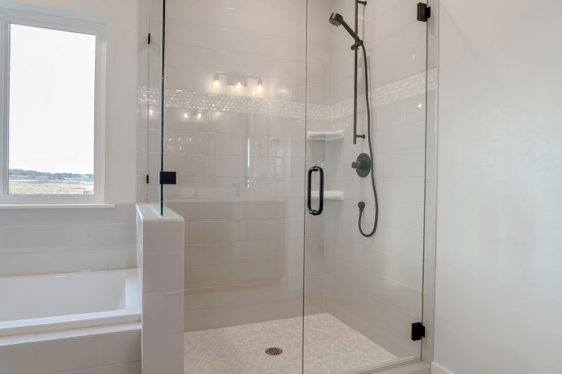 Contemporary Shower with Frameless Glass